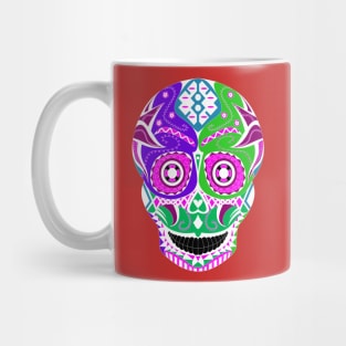 sugar skull candy in wrestling mask ecopop Mug